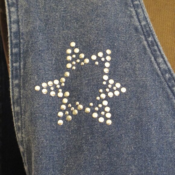 Marsha Sport denim vest with moon and star decoration  XL - Picture 3 of 7
